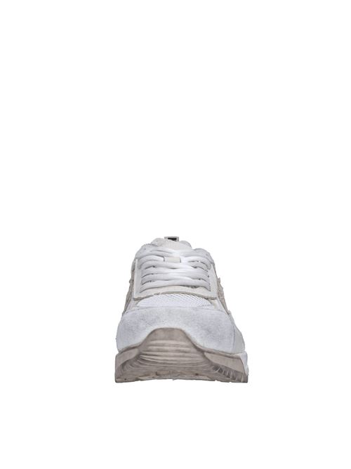 Leather and fabric sneakers MSGM | 3641MDS301 589 01BIANCO-GRIGIO-BEIGE